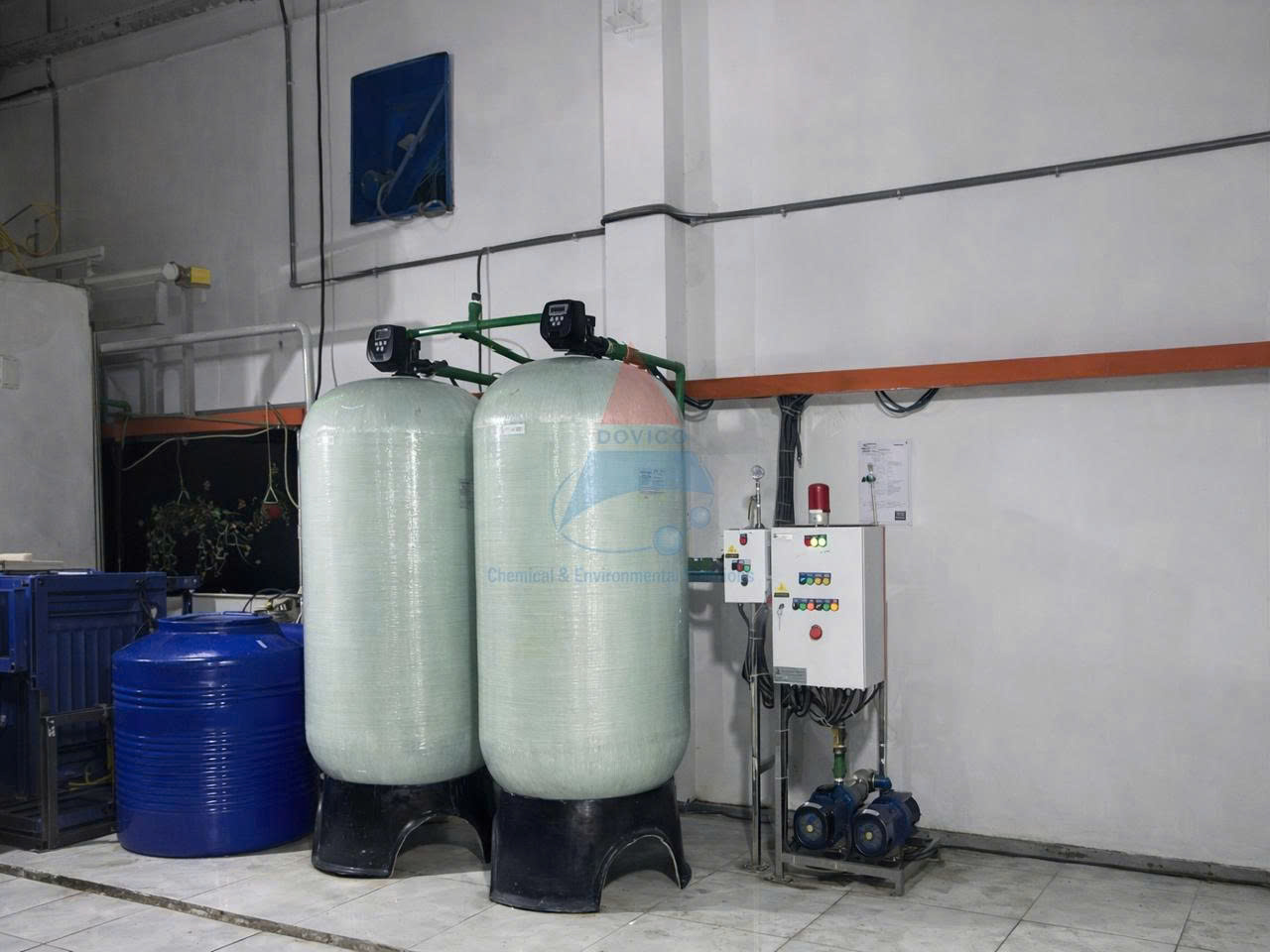 Hệ thống 2 cột lọc làm mềm nước tái sinh luân phiên cấp nước mềm 24/7 cho lò hơi và sản xuất công nghiệp