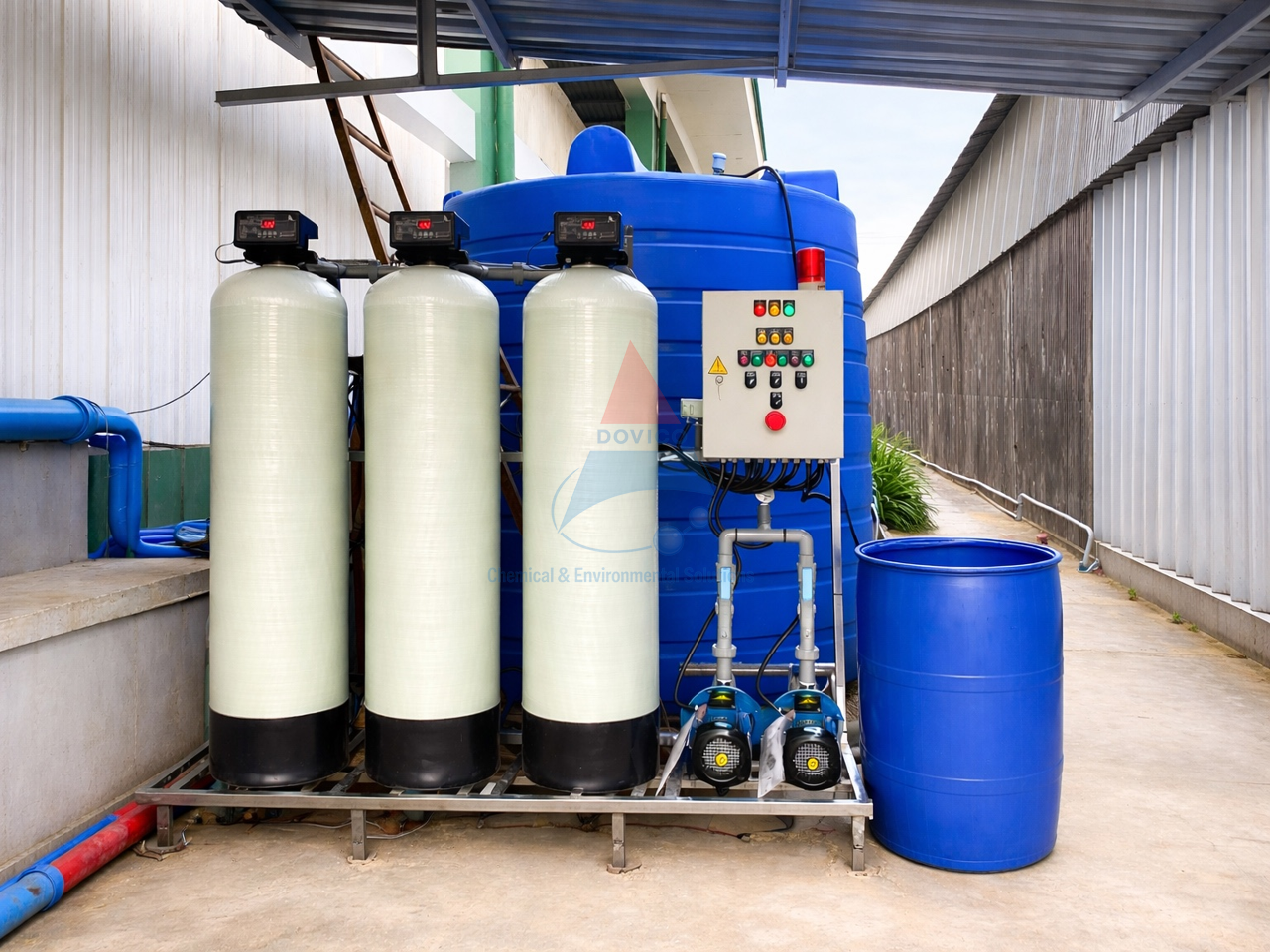 Hệ thống xử lý nước cấp sản xuất công nghiệp do Đông Vinh lắp đặt