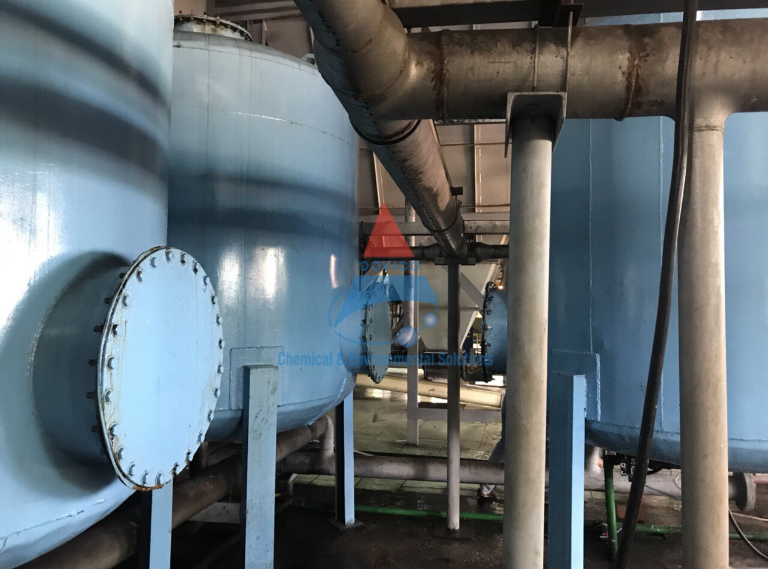 Thi công hệ thống làm mềm nước công nghiệp thực tế