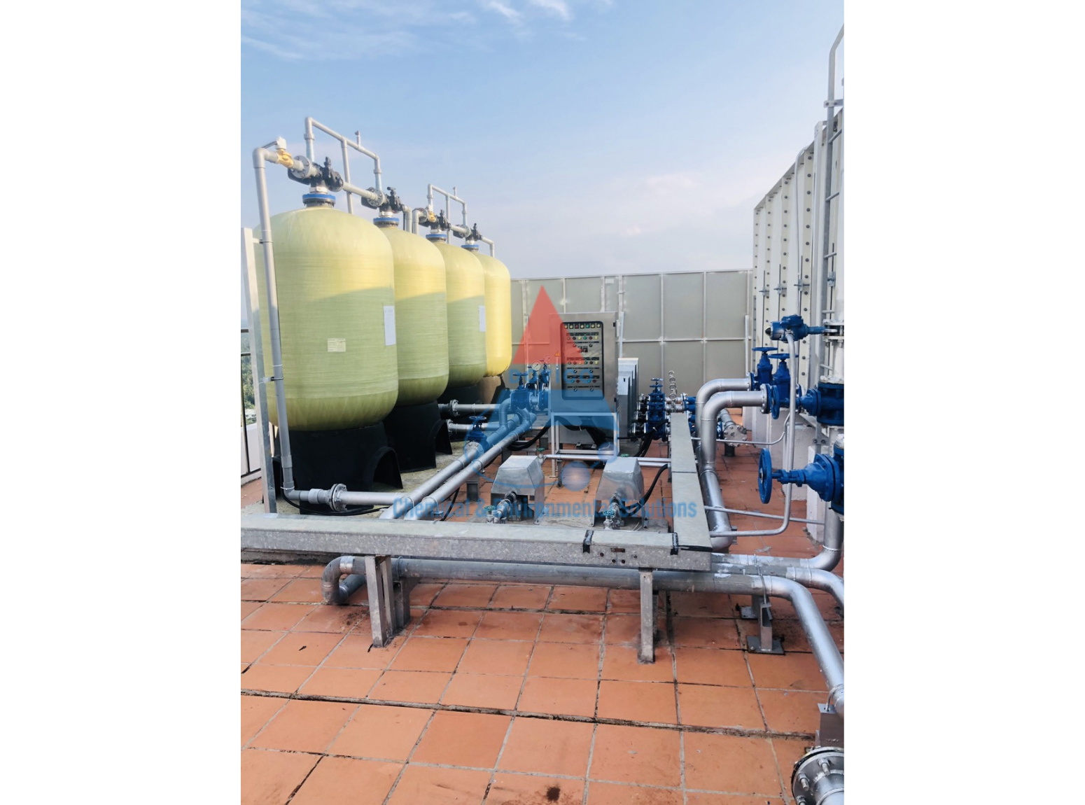 Công trình xử lý nước cấp sinh hoạt khách sạn 720 m3/ngày do Đông Vinh thi công tại Bến Tre