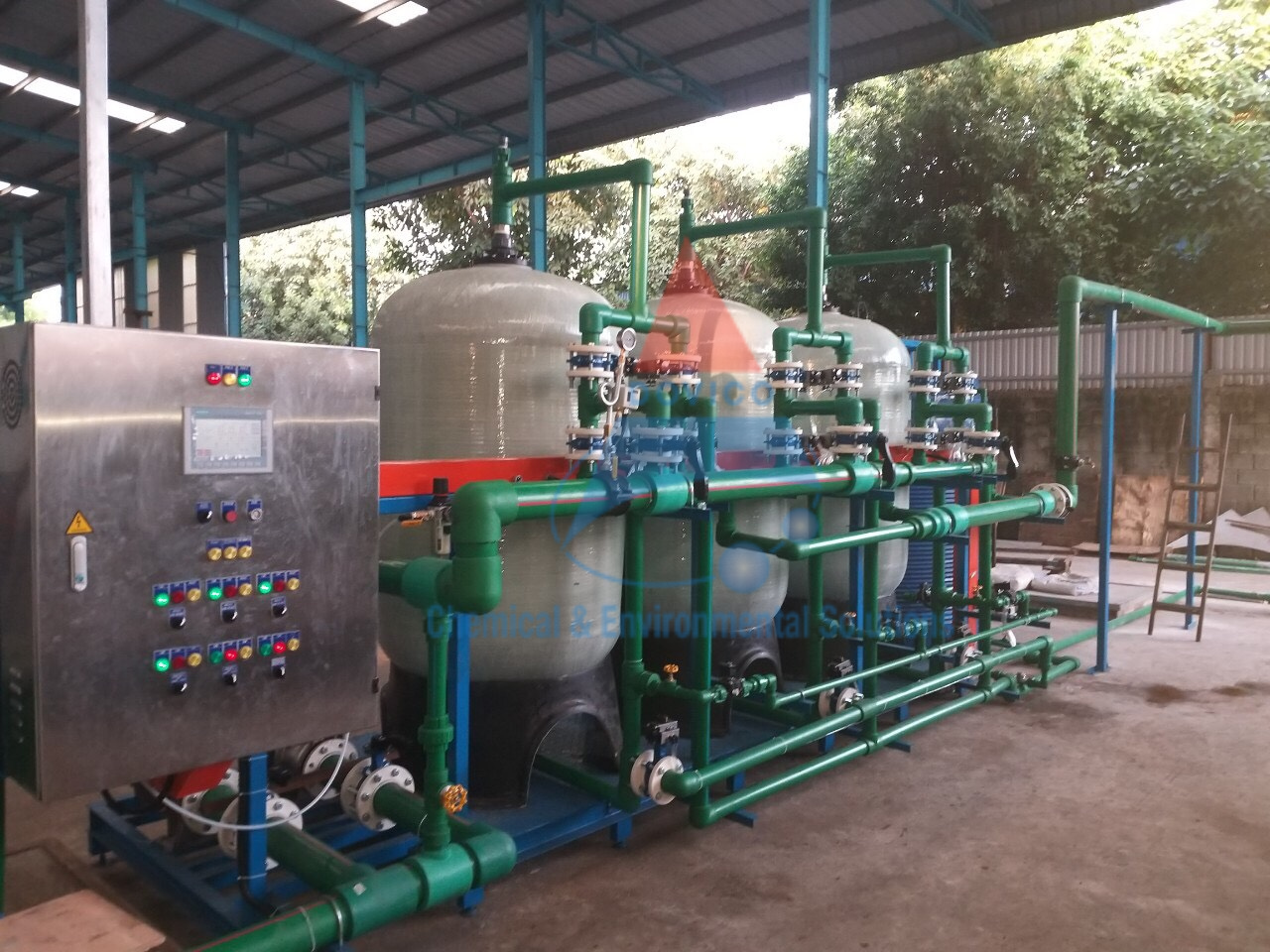 Hệ thống xử lý nước cấp sản xuất dệt nhuộm thực tế tại Long An