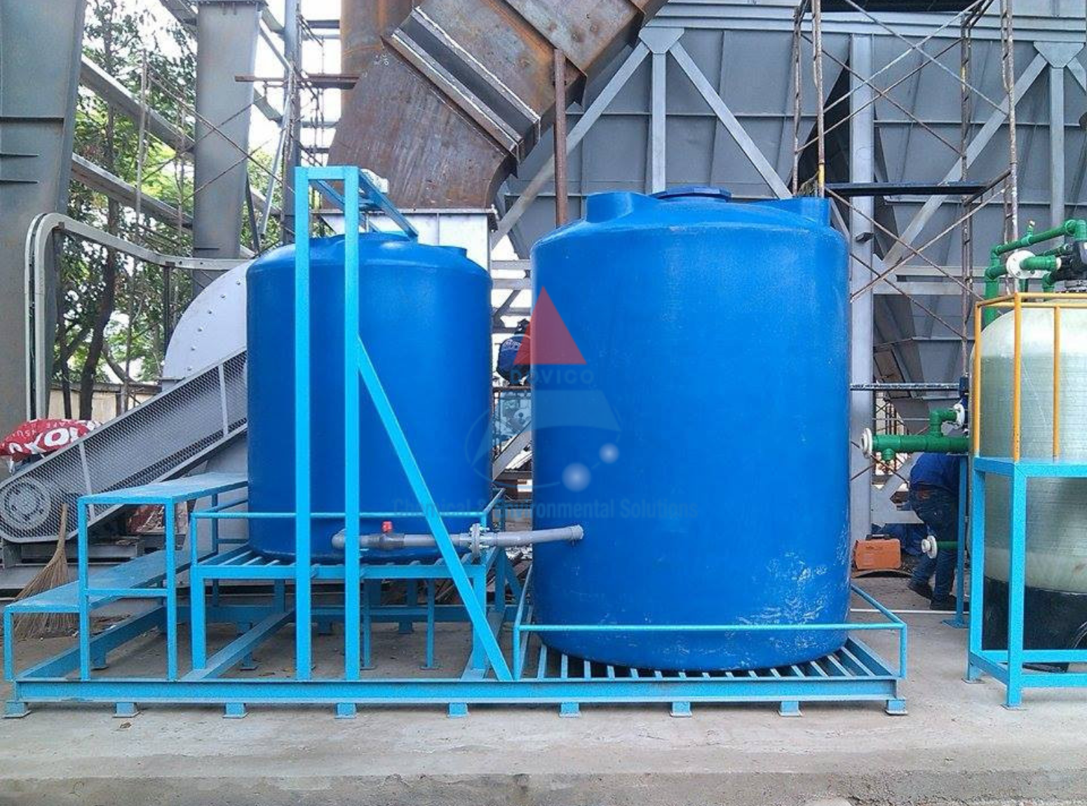 Hệ thống khuấy muối hoàn nguyên tự động trong dự án xử lý nước lò hơi