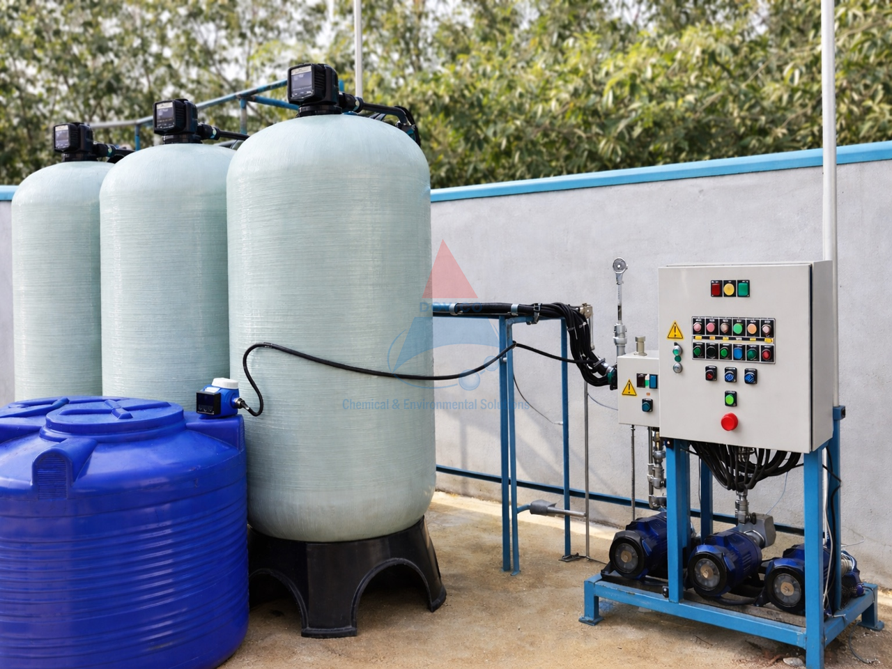 Hệ thống xử lý nước cấp sản xuất công nghiệp do Đông Vinh lắp đặt