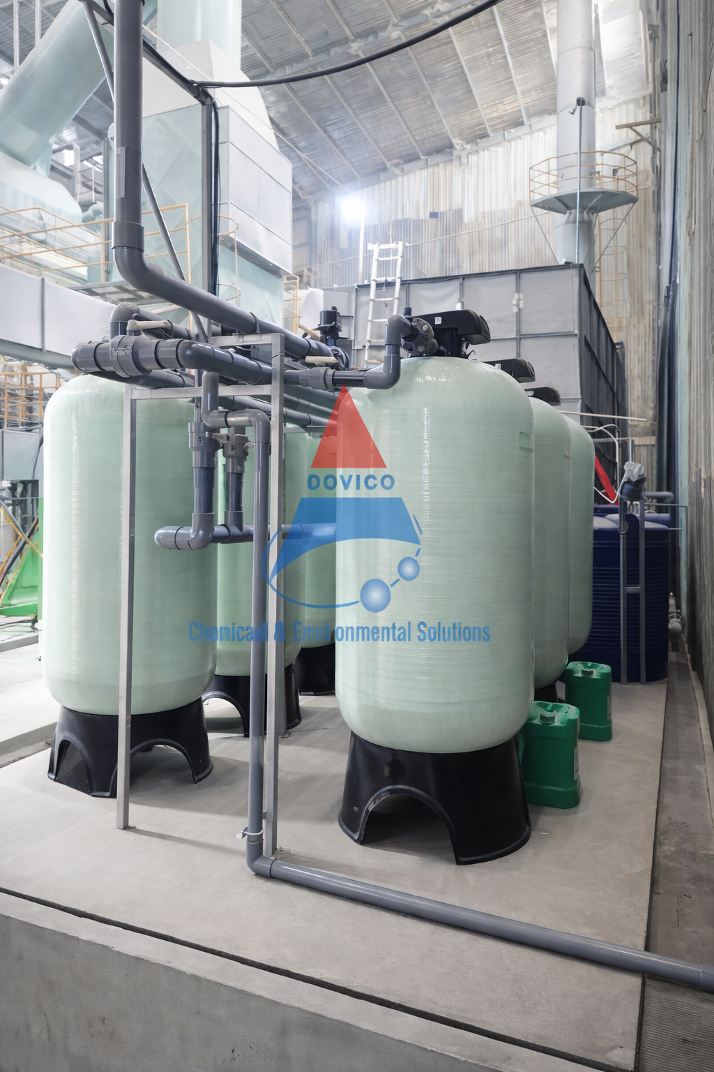 Hệ thống xử lý và lọc nước sông cấp cho sản xuất và sinh hoạt